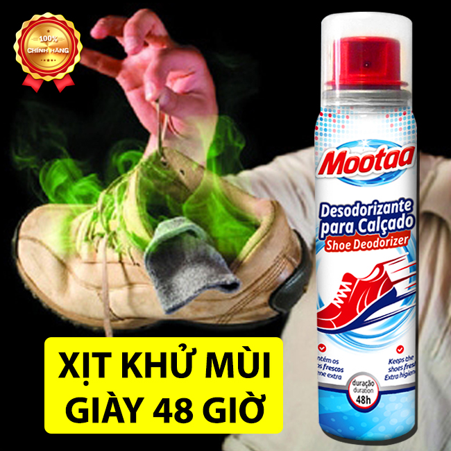 Chai xịt khử mùi giày mootaa 48 giờ - xịt khử mùi hôi chân , xịt khử mùi hôi giày , chai xịt khử mùi hôi giày , khô nhanh trong 10 giây