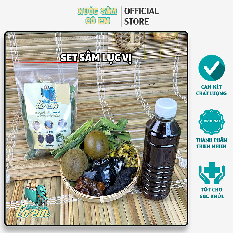 Set nước sâm lục vị thảo mộc thanh nhiệt nước sâm Cô Em - mỗi set nấu 10L nước