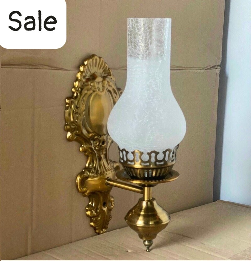 Đèn tường dầu-Đèn hình dầu trang trí phòng thờ-Đèn vách cầu thang-Tặng kèm bóng đèn tiết kiệm điện