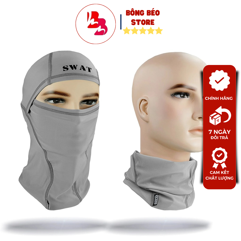 Khăn trùm đầu ninja swat 3in1 chống nắng đi phượt loại cao cấp, vải thun co giãn 4 chiều thoáng mát