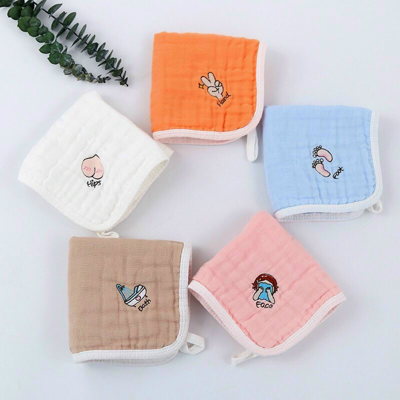 Khăn xô nhăn, khăn sữa sợi tre, khăn sữa xô 6 lớp cho bé