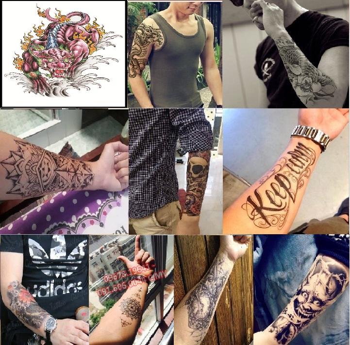 [Hoàn tiền 20%] [HCM]COMBO 10 MIẾNG DÁN HÌNH XĂM TO CỰC ĐẸP KÍCH THƯỚC 15 x 22 CM DÀNH CHO NAM