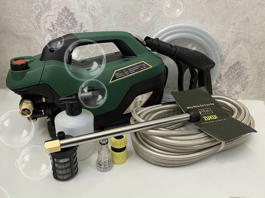 Máy rửa xe Zukui S7 công suất 2800w- Tặng bình tạo bọt