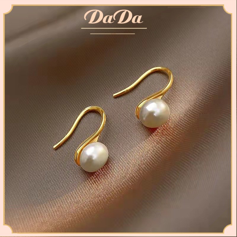 vàng 18k thật Bông tai nữ ngọc trai tự nhiên sang trọng đồ trang sức nữ