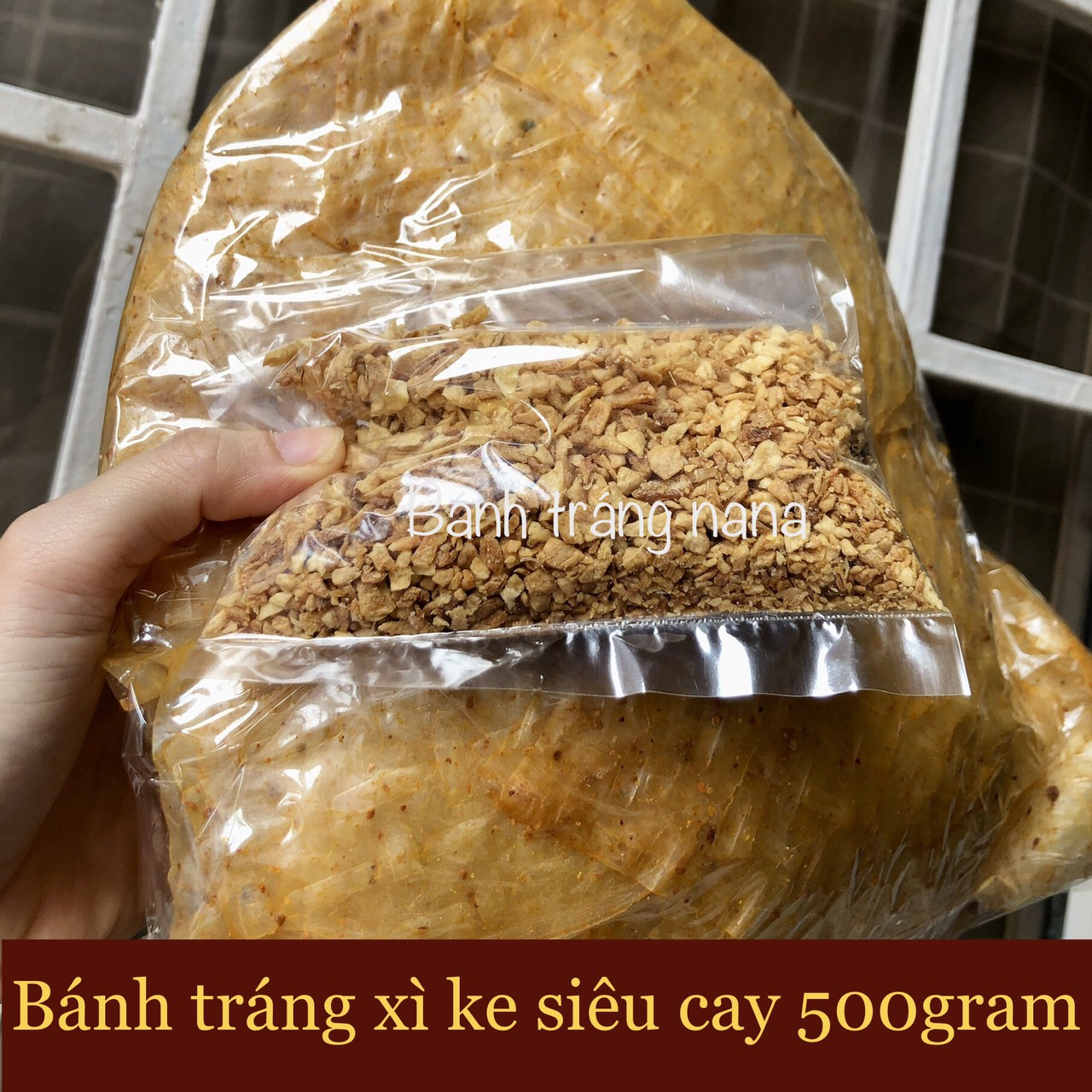 500 gram Bánh Tráng Xì Ke Siêu Cay