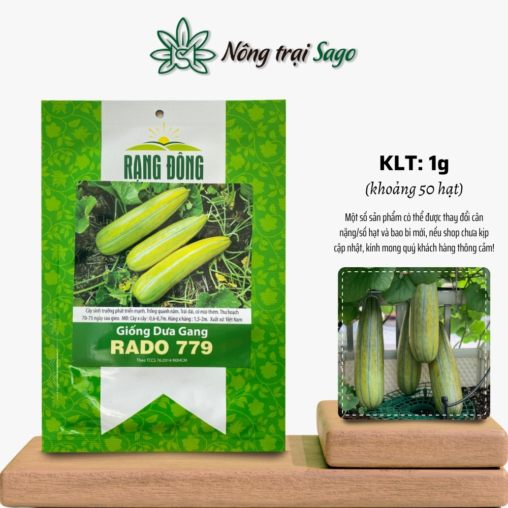 Hạt giống dưa gang trái dài, ngọt, thơm, trồng được quanh năm - nông trại sago