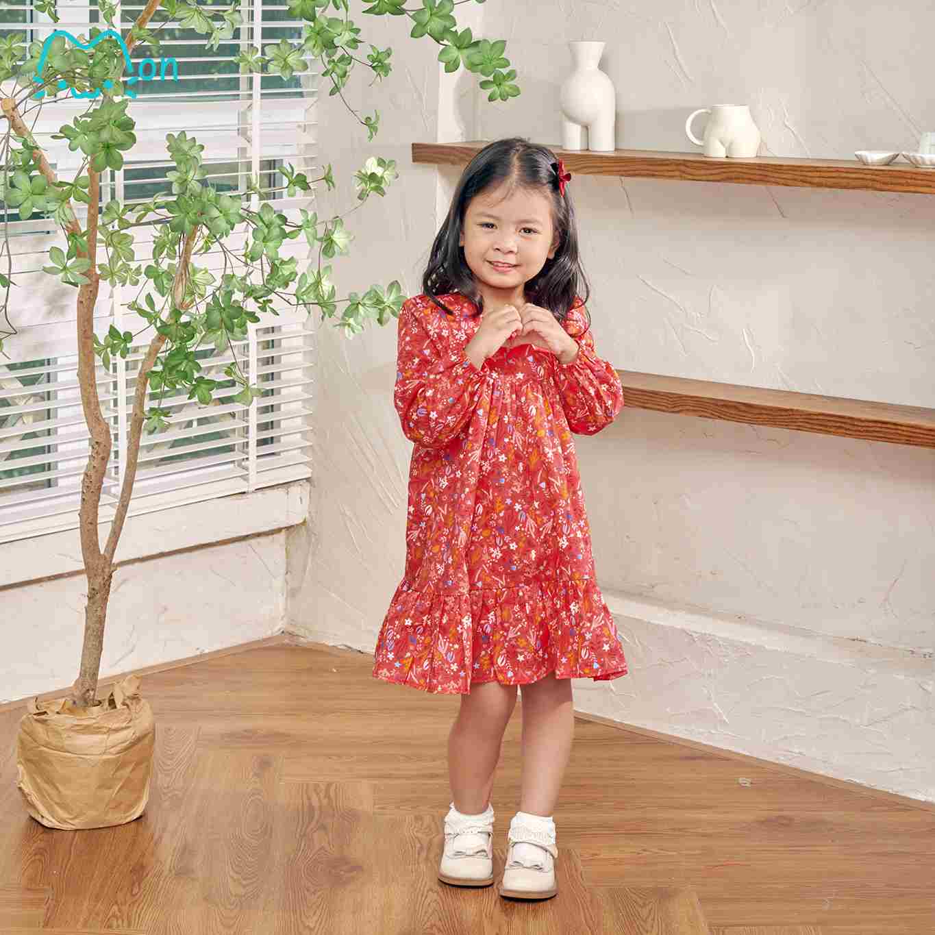 Váy bé gái mùa hè, váy bé gái xuân hè cao cấp chất cotton nhẹ mát, cho bé 2,3,4,5,6 tuổi MonBabies VDG22w05