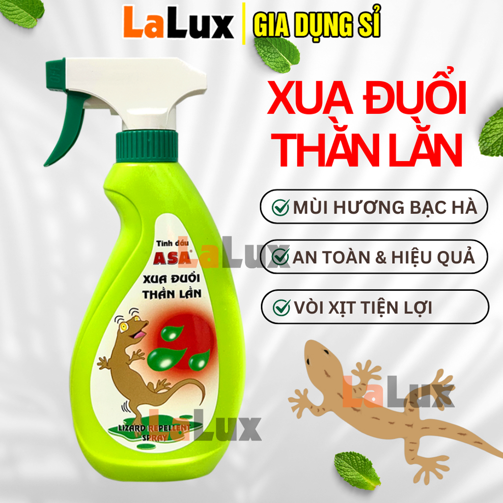  Xịt Đuổi Thằn Lằn ASA CHÍNH HÃNG - Tinh Dầu Xịt Đuổi Thằn Lằn Trong Nhà và Xe Ô Tô LALUX 