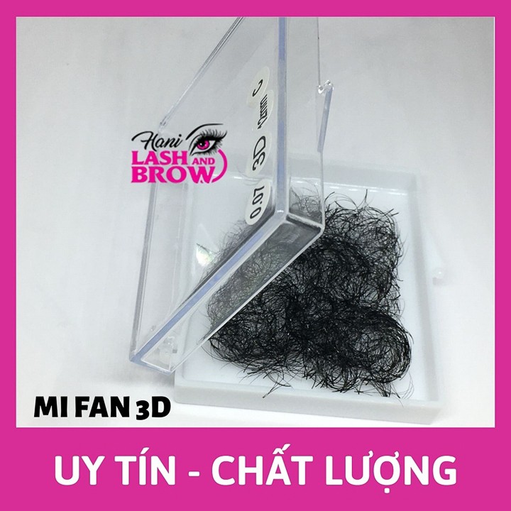 Lông Mi Fan Đẹp Nhất - Cong Nhiều - Mi Fan Sẵn 3D cong C & D - Hani Beauty