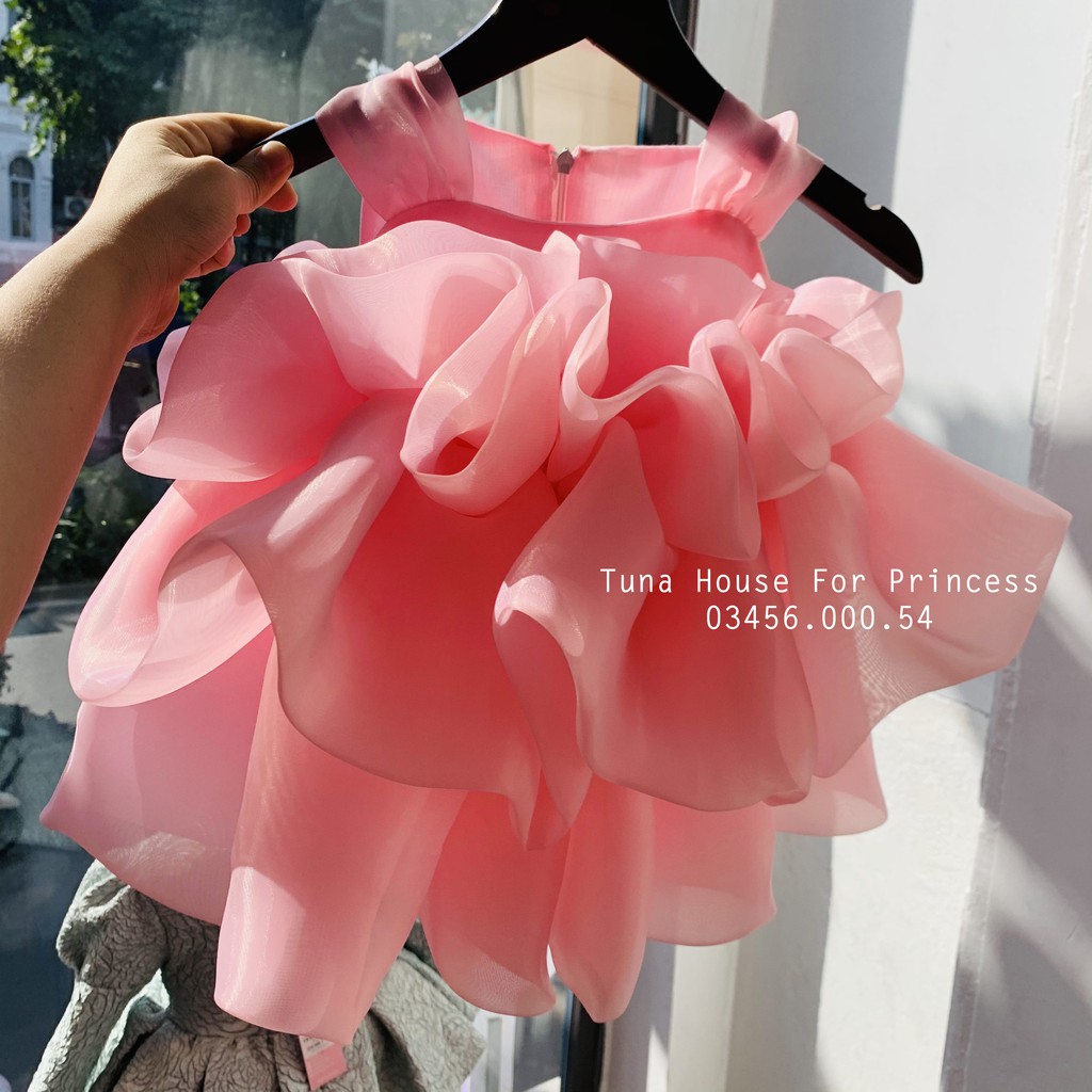 Váy đầm xoè công chúa thiết kế cho bé gái Rose hồng cute - Tuna ...