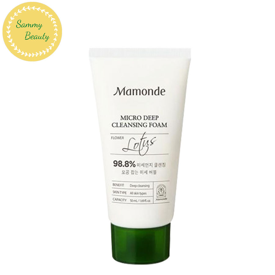 Sữa rửa mặt mamonde micro deep cleansing foam 50ml/chai