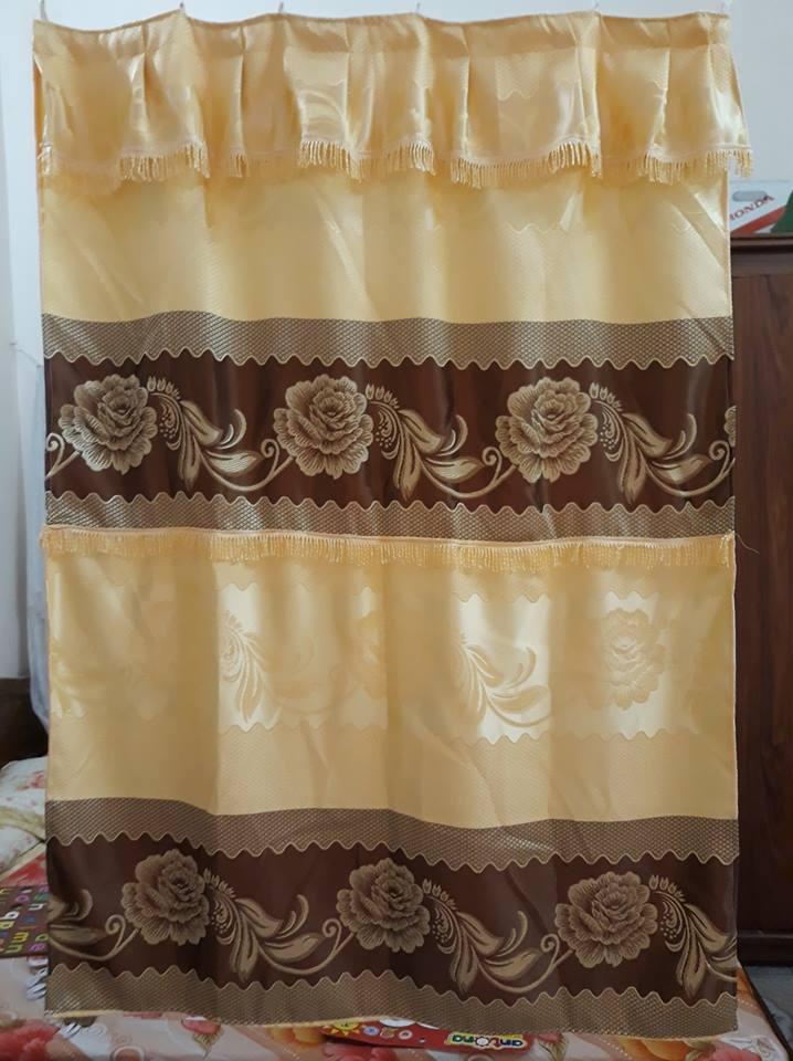 rèm ri đô che giường hay gác xép vải gấm cao cấp kích thước 2m x2m