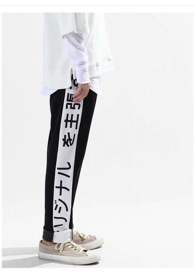 [HCM]Quần Thun Nỉ Nữ Ống Suông Phối Chữ Nhật Bản Cá Tính Bmind EVA QD 10014S2