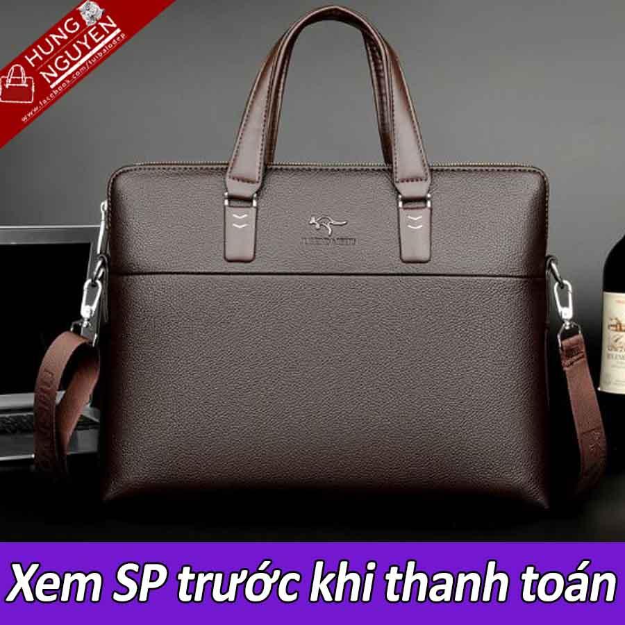 Cặp xách da cứng nam Jusendaisu sang trọng đựng Laptop 14 inch