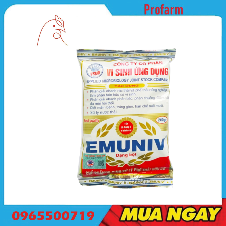 Chế Phẩm Ủ Phân Và Rác Thải Emuniv Gói 200gram