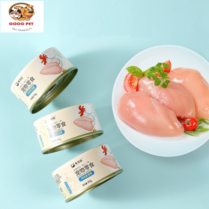 Súp cá ngừ + thịt gà trắng xé đóng hộp 85g cho mèo thơm ngon bổ dưỡng cho mèo