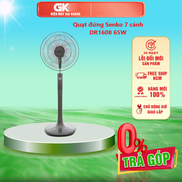Quạt đứng senko 7 cánh dr1608 65w - giao toàn quốc - freeship hcm