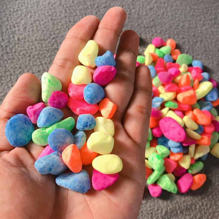 500gr Sỏi Đủ Màu Viên Trung 7 Sắc Cầu Vồng cho Hồ Cá Cảnh, Phong Cách Cute, Siêu Dễ Thương Cho hồ  Cá Nhà Bạn
