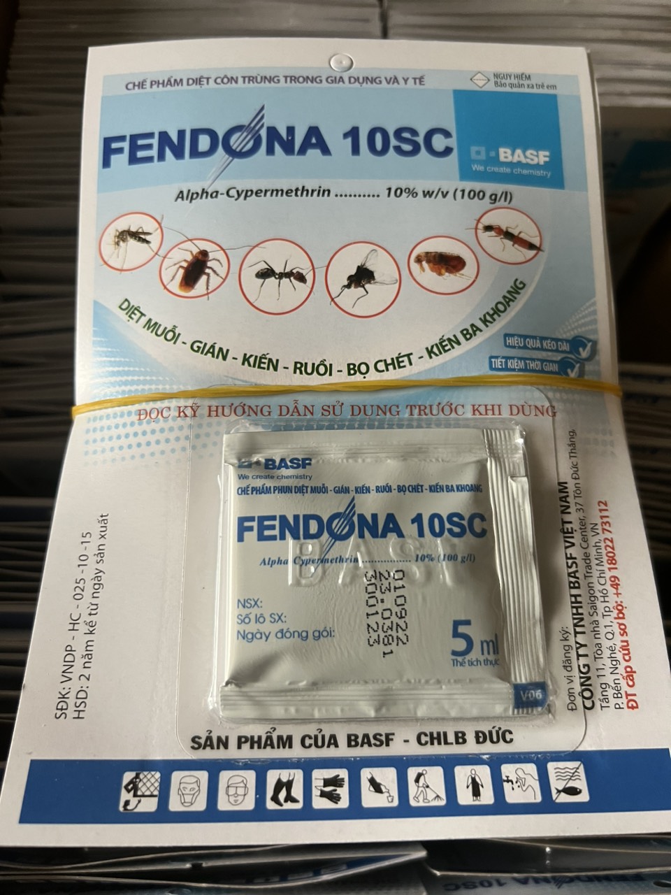 Sỉ 20 gói diệt muỗi -gián-kiến- côn trùng fendona 10sc gói 5ml
