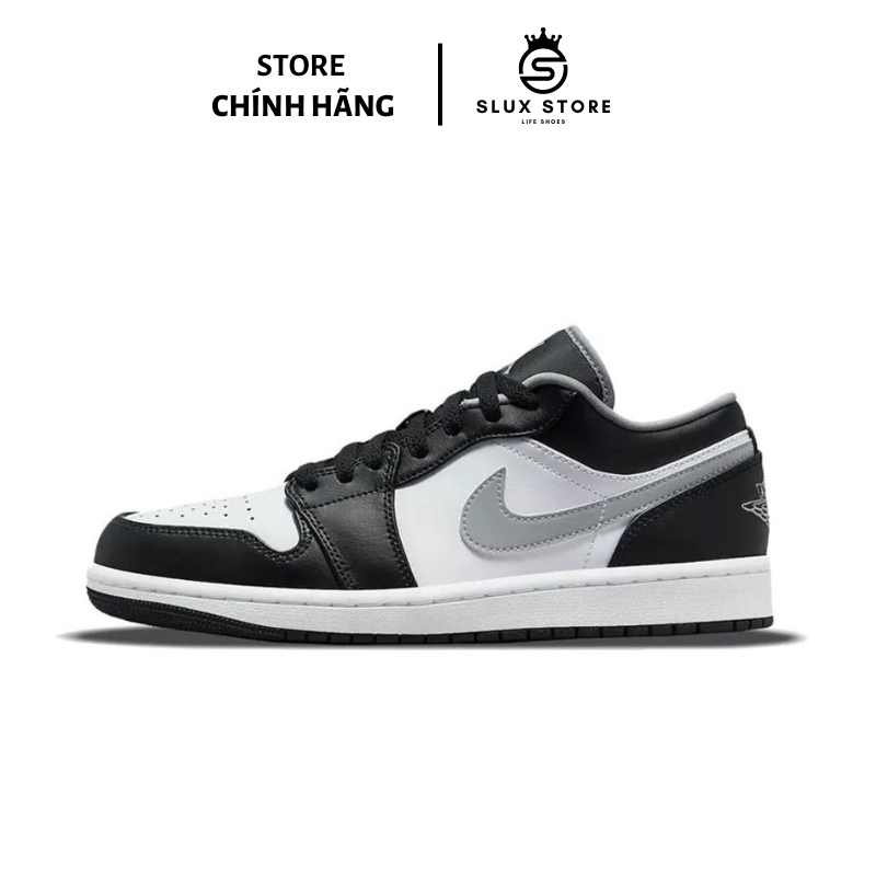 SALE Chính Hãng | Giày Nike Air Jordan 1 Low Black Medium Grey - Xách Tay Chính Hãng Outlet Japan Tặng Kèm Vớ