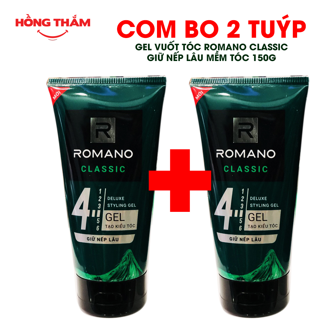 Gel vuốt tóc romano classic giữ nếp lâu mềm tóc 150g-mẫu mới