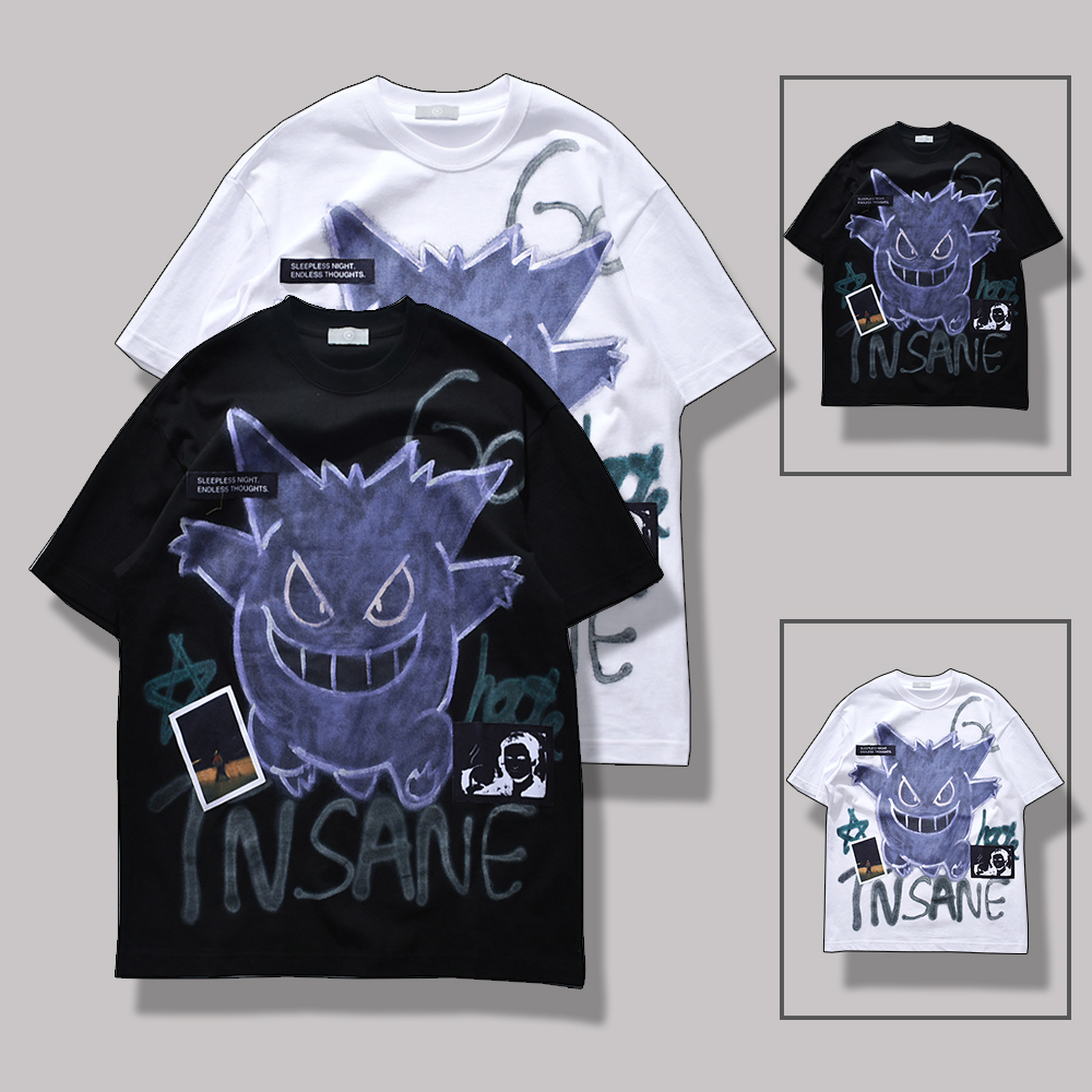 Áo Thun Nam Nữ Cổ Tròn Tay Ngắn In Hình Quỷ Hoạt Hình Cá Tính Thời Trang Hàn Quốc Hot Trend 2021 SMARTLY GIRL AO TOP NAM 90000165C