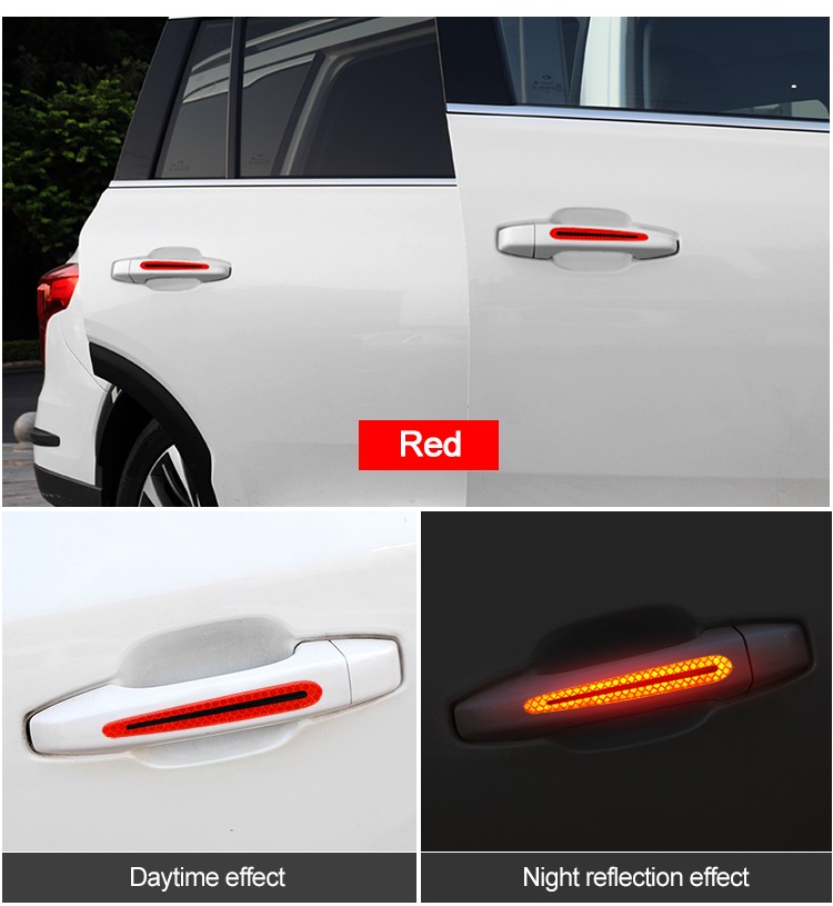 [HCM]Bộ 4 miếng decal phản quang dán tay nắm cửa xe ô tô