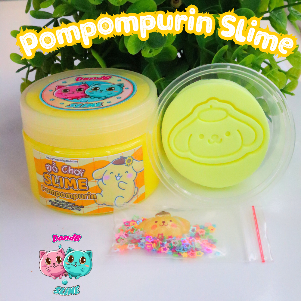 DIY Pompompurin/ Đồ Chơi Slime Sanrio/ Kèm Charm Sanrio/ Slime Basic và Đất sét Dễ Thương
