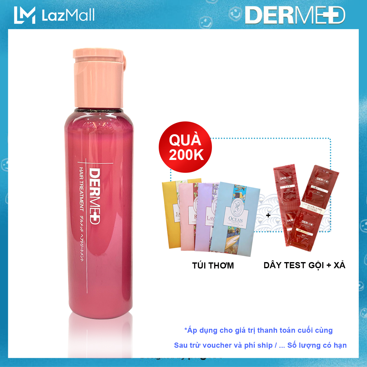 (Minisize) Dầu xả chăm sóc tóc nam, nữ và phục hồi tóc hư tổn hàng nội địa số 1 Nhật Bản chăm sóc tóc toàn diện Dermed Hair Treatment 40ml, dầu xả dùng hằng ngày - ủ lạnh
