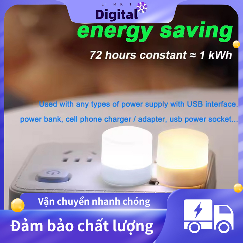 Đèn cắm usb đèn sách nhỏ usb sạc điện di động máy tính đèn đọc sách bảo vệ mắt led đèn tròn nhỏ đèn ngủ
