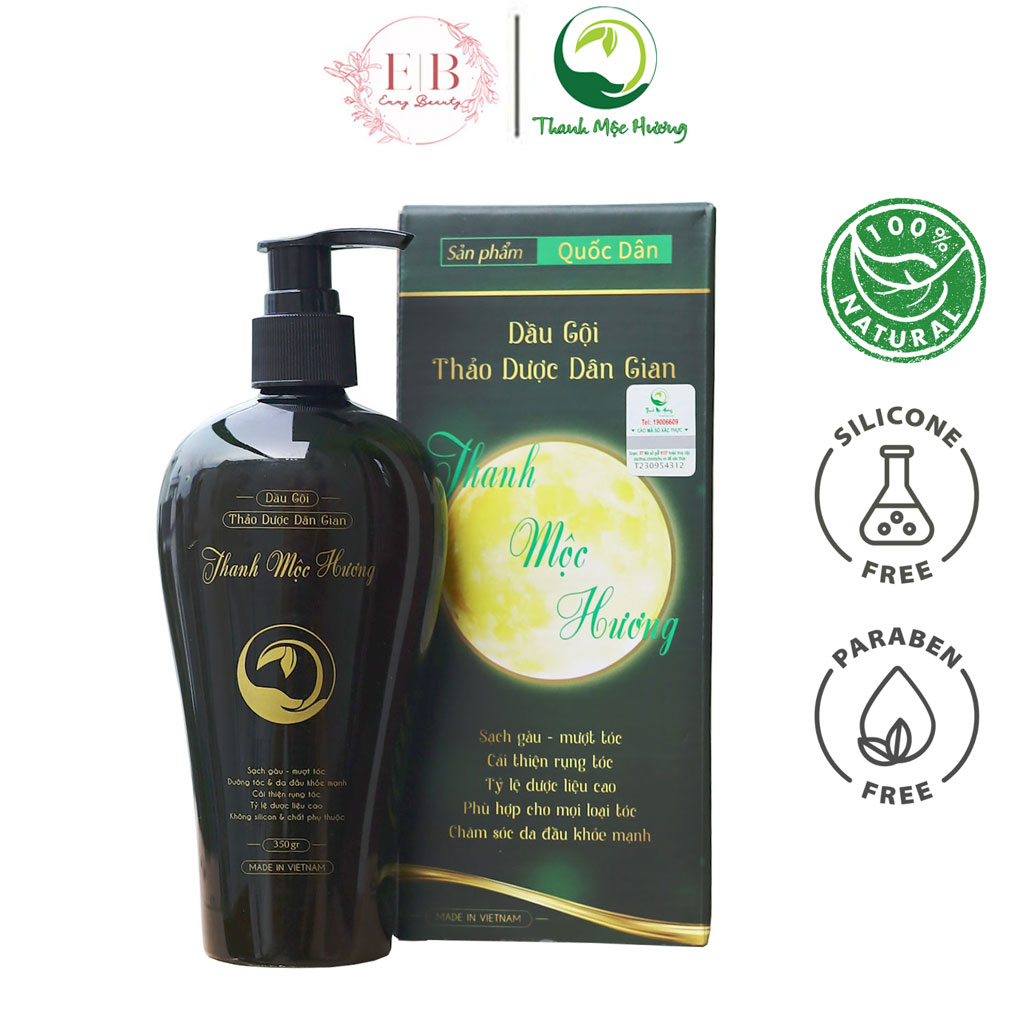 Dầu gội thảo dược thanh mộc hương thuần mộc mẫu mới cải tiến 350gr giảm rụng