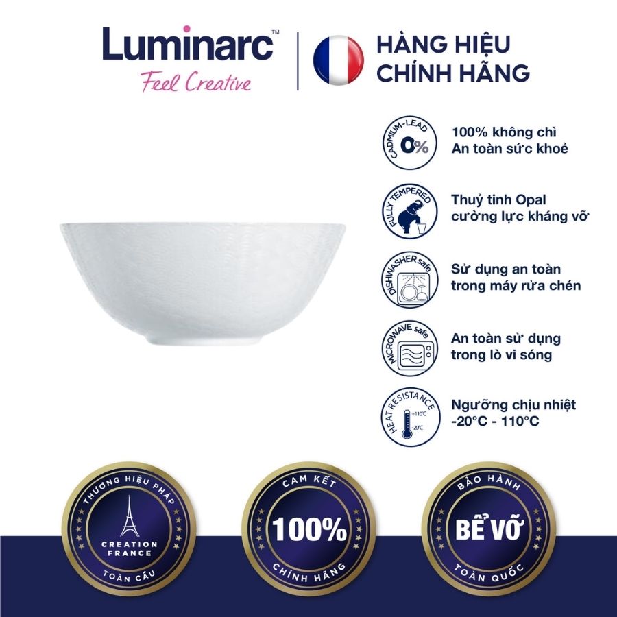 Bộ 6 chén thuỷ tinh luminarc diwali shells 12cm - ludiq1655