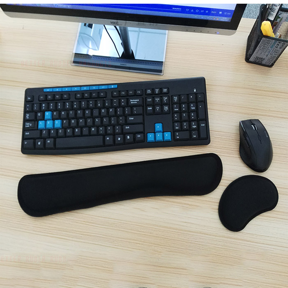 Miếng lót di chuột, bàn phím có đệm mút, mềm và thoải mái, có tính linh hoạt tốt/ Thích hợp dân văn phòng/ Chơi game