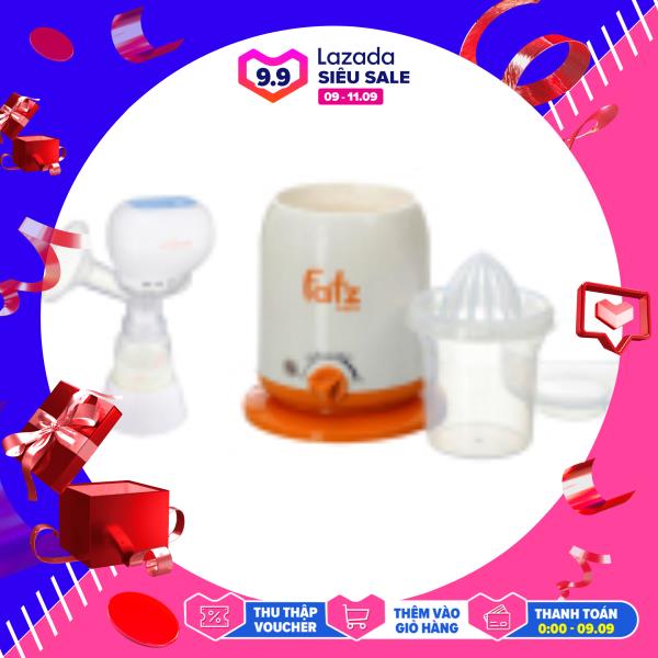 Bộ 1 máy hút sữa điện tử unimom k-pop eco 871104 + 1 máy hâm nóng sữa và thức ăn 4 chức năng fatzbaby fb3002sl
