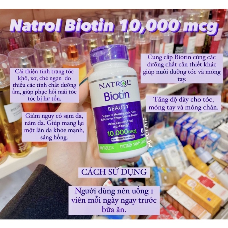 Viên uống natrol biotin 10000 mcg