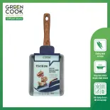 Chảo đúc đáy từ chữ nhật men đá xanh sapphire Green Cook GCP09-1518IH - Dùng cho mọi loại bếp -Gian hàng chính hãng Greencook