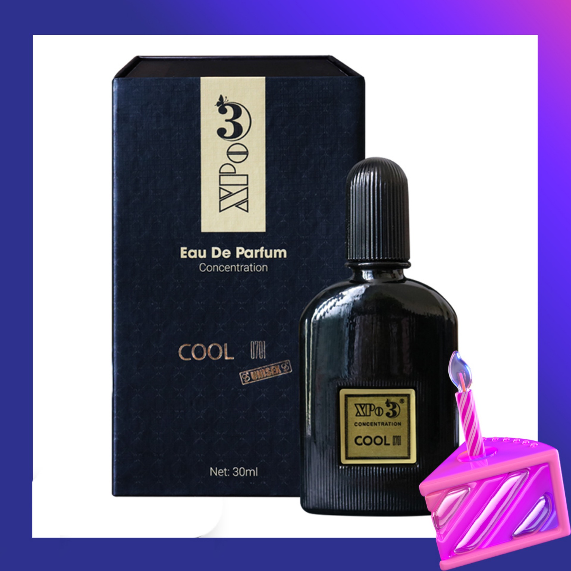 【BDAY SALE】Nước hoa Nam Nữ XBeauty XPo3 Cool 0701 30ml (GTIN: 8938511722109). Nước hoa cô đặc thơm lâu dành cho Nam & Nữ (Unisex)