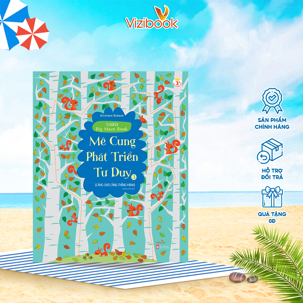 Sách cho bé - Mê cung phát triển tư duy tập 3 - Sách khổ lớn - Dành cho bé từ 4 tuổi