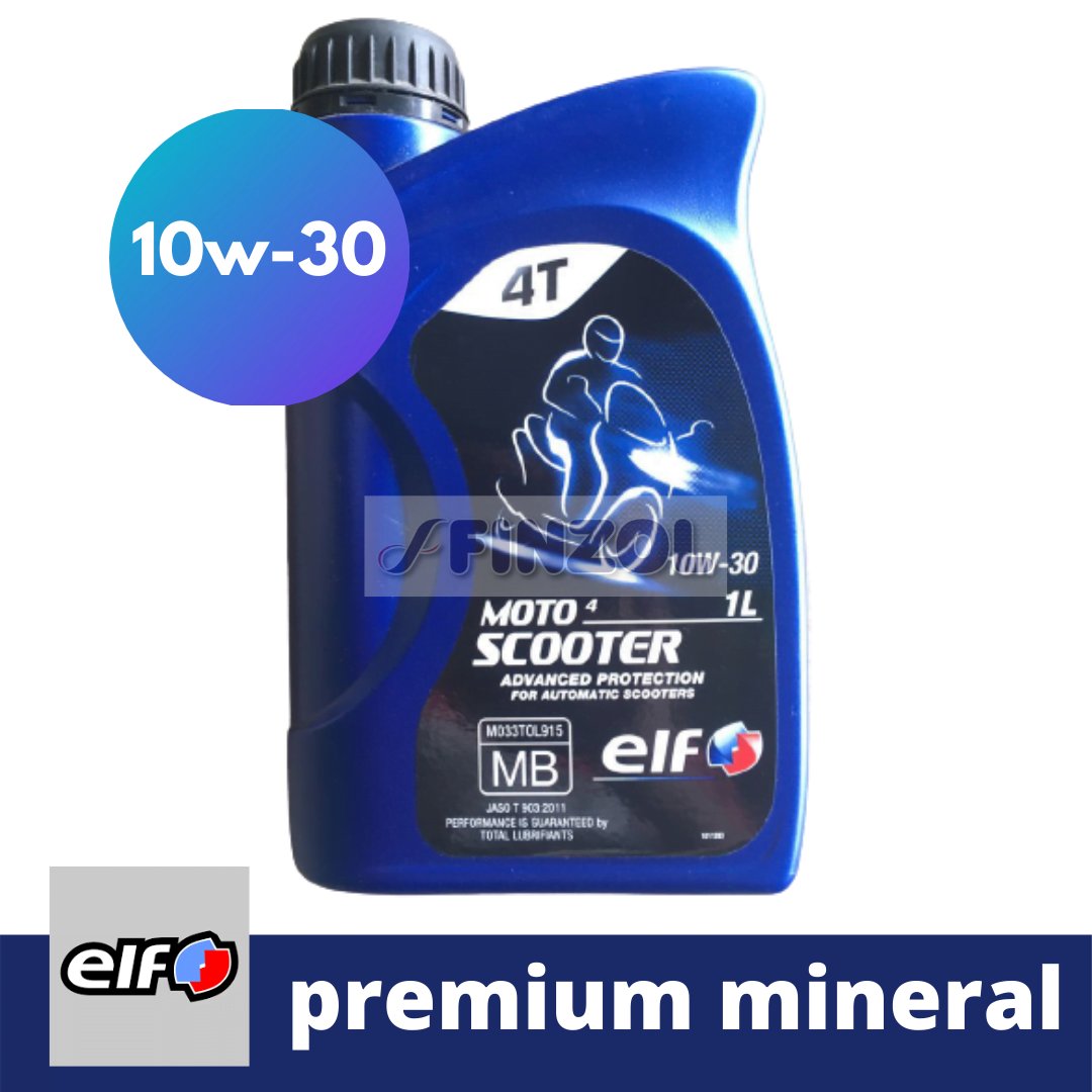Combo nhớt elf scooter 10w 30 dùng cho xe ga 1000ml - made in singapore