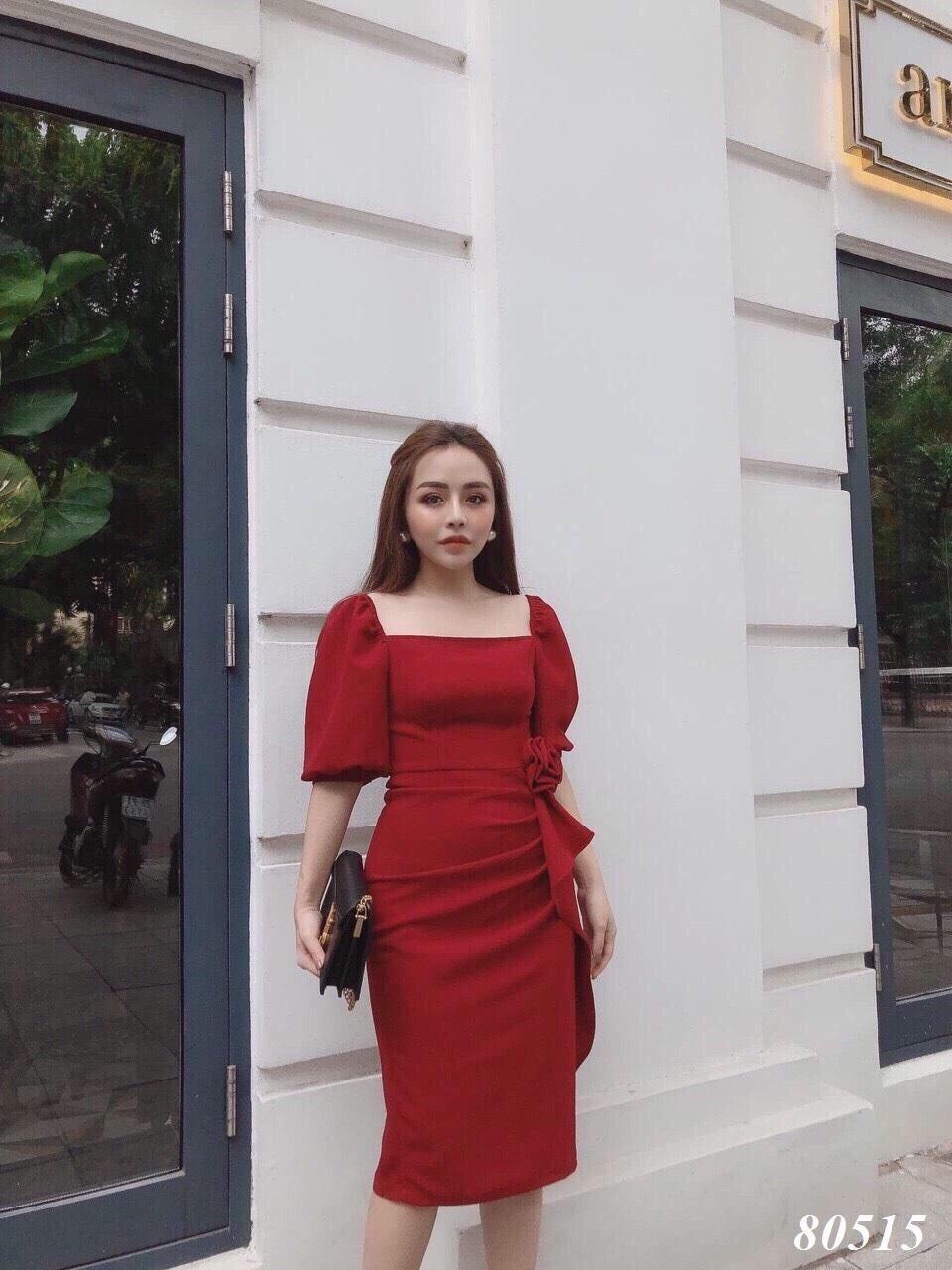 Đầm body dự tiệc kết hoa - phối bèo cực đẹp cho quý cô/ Có size XXL
