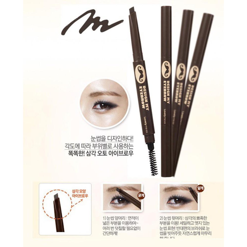 Combo 3 chì kẻ lông mày râu 2 đầu