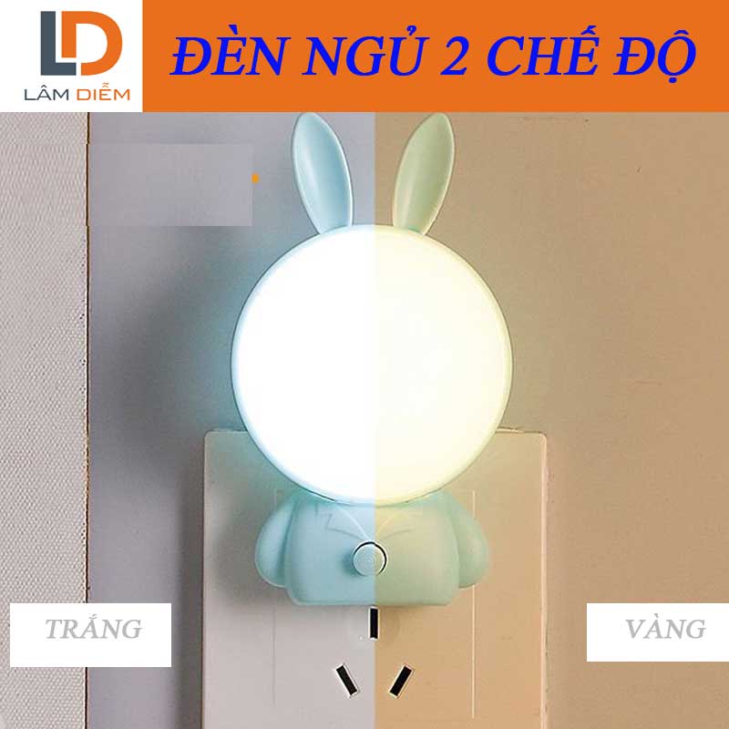 Đèn ngủ công tắc 2 chế độ ánh sáng trắng và vàng 704