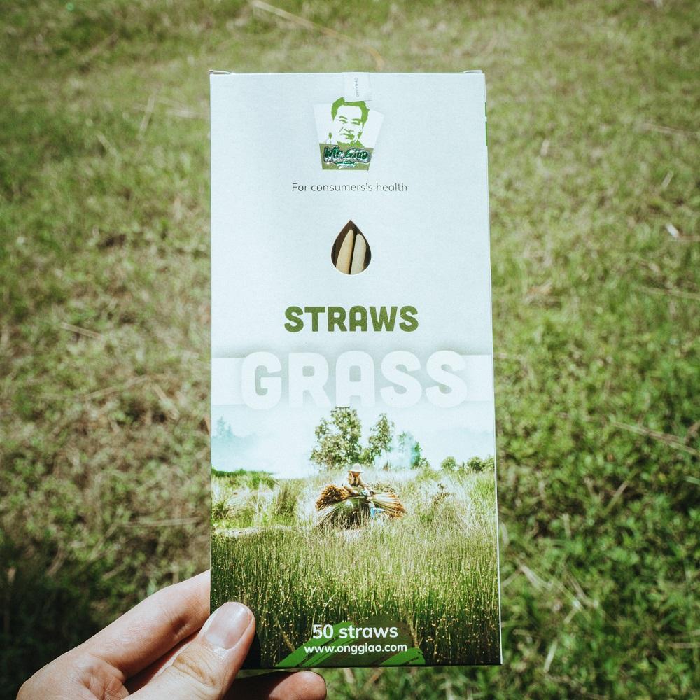 [HCM]Ống Hút Cỏ Ông Giáo Hôp 100 Ống || Organic Straws