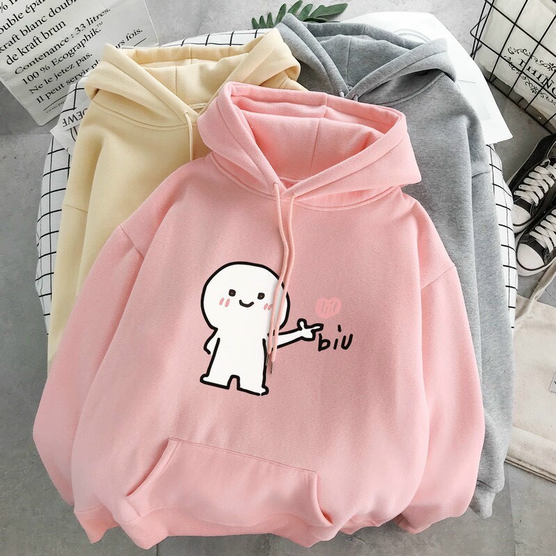 ÁO KHOÁC ÁO KHOÁC HOODIE NAM NỮ CẬU BÉ TUYẾT BIU CÓ TÚI CHẤT VẢI DÀY DẶN ẤM ÁP - BIG SHOP