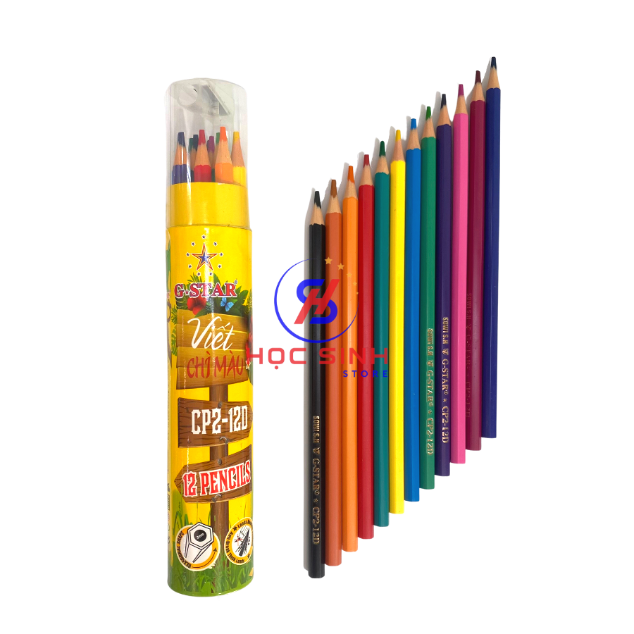 Bút chì màu lon 12 màu GSTAR CP2-12D Thân dài
