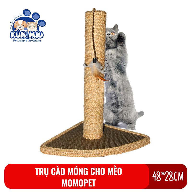 [Hoàn Tiền 10%] Trụ cào móng cho mèo Momopet Kún Miu chất liệu sisal giúp mèo thư giãn