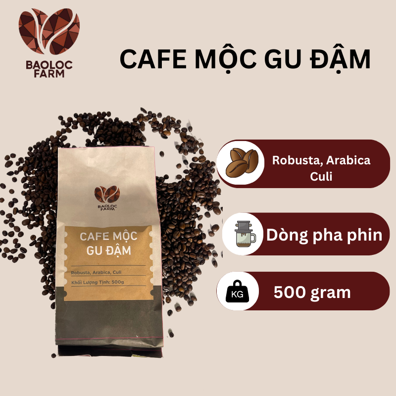 Cà phê bột nguyên chất - cà phê rang xay hương vị đậm đà thơm ngon 500g