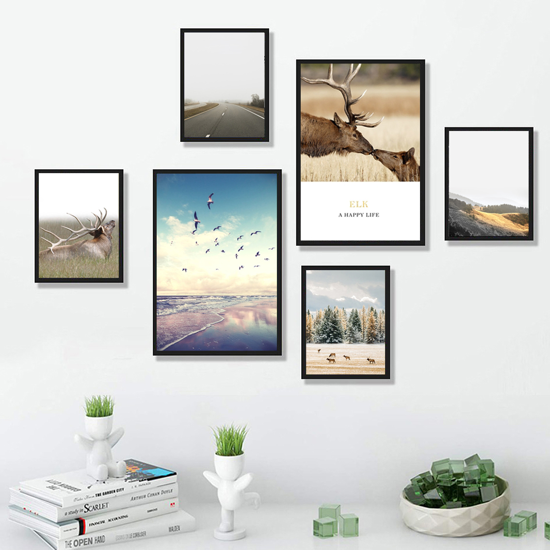BỘ 6 TRANH TREO TƯỜNG SCADINAVIAN ĐÃ CÓ KHUNG (SET20)
