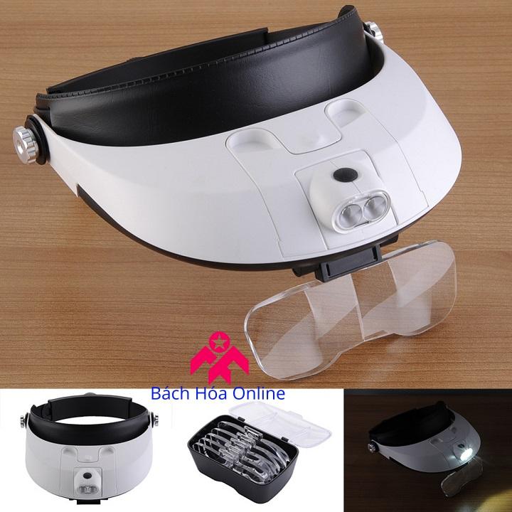 Kính lúp đeo đầu có đèn V4 - Kính lúp hỗ trợ sửa chữa, hàn mạch