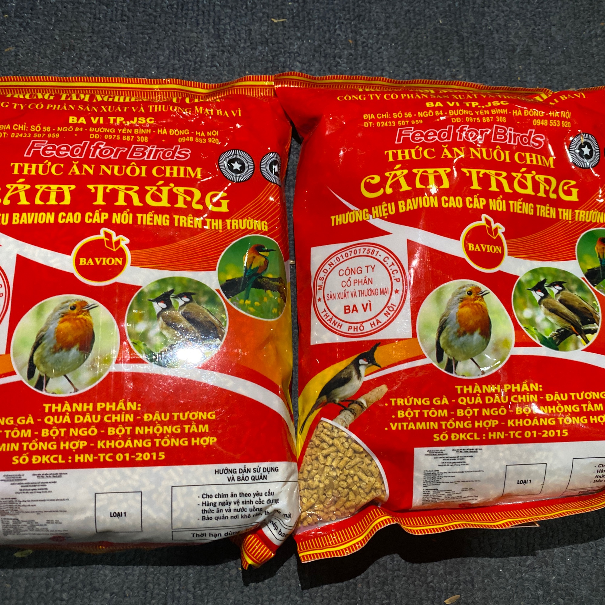 Cám Trứng Ba Vì Có Tem | thức ăn cao cap cho chim